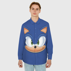 Мужская рубашка oversize 3D Sonic - фото 2