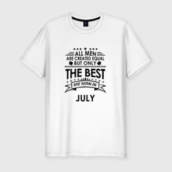 Мужская футболка хлопок Slim Лучшие рождаются в июле