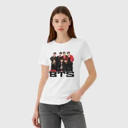 Женская футболка хлопок BTS - фото 2