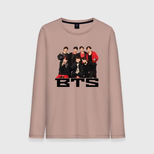 Мужской лонгслив хлопок BTS
