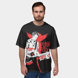 Мужская футболка oversize 3D Punk-rock - фото 2