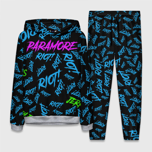 Женский костюм с толстовкой 3D Paramore Riot!, цвет меланж