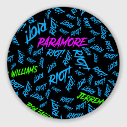 Круглый коврик для мышки Paramore Riot!