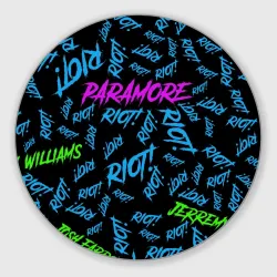 Круглый коврик для мышки Paramore Riot!