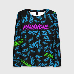 Женский лонгслив 3D Paramore Riot!