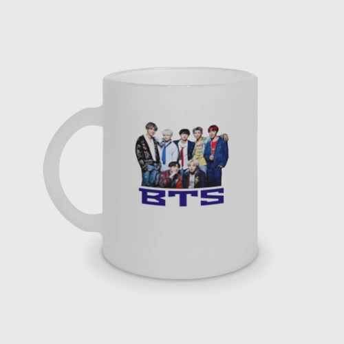 Кружка матовая стеклянная BTS