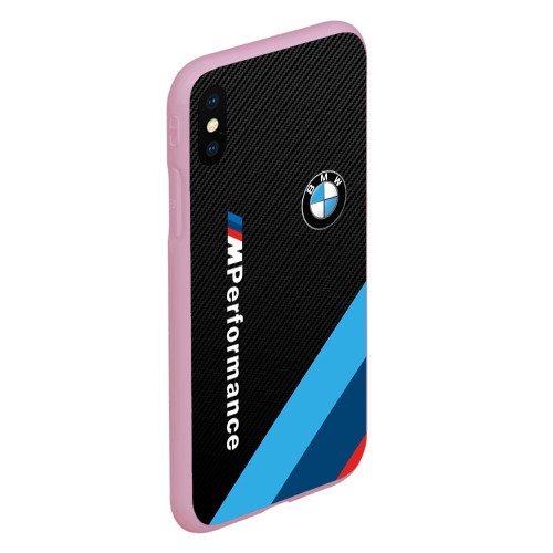 Чехол для iPhone XS Max матовый BmW m performance, цвет розовый - фото 3