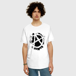 Мужская футболка хлопок Oversize Анархия anarchy - фото 2