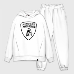 Мужской костюм oversize хлопок lamborghini Logo Dark