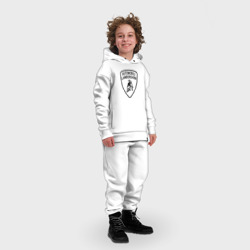 Детский костюм хлопок Oversize lamborghini Logo Dark - фото 2