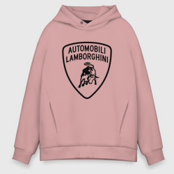 Мужское худи Oversize хлопок lamborghini Logo Dark