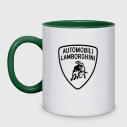 Кружка двухцветная lamborghini Logo Dark