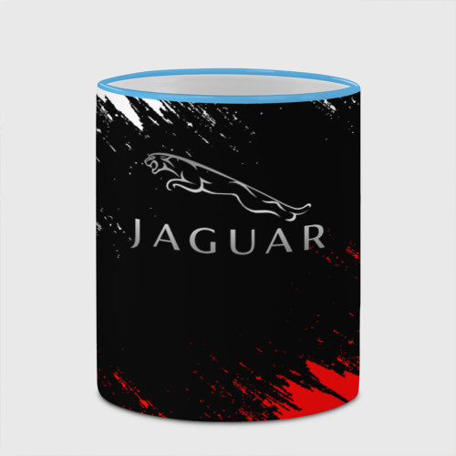 Кружка с полной запечаткой Jaguar Ягуар, цвет Кант небесно-голубой - фото 4