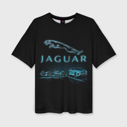 Женская футболка oversize 3D Jaguar Ягуар