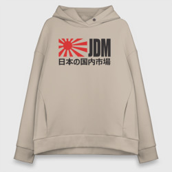 Женское худи Oversize хлопок JDM Japanese Domestic Market