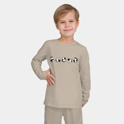 Детская пижама с лонгсливом хлопок Панды - фото 2