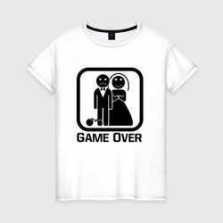 Игра окончена – Женская футболка хлопок с принтом купить со скидкой в -20%