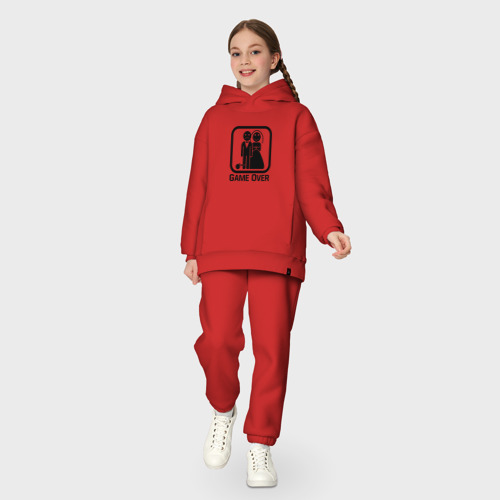 Детский костюм хлопок Oversize Игра окончена, цвет красный - фото 5