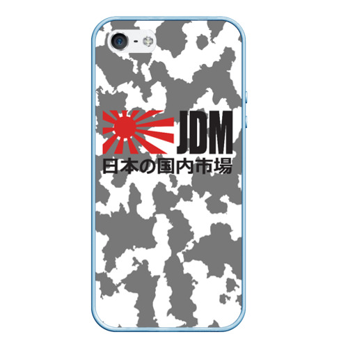 Чехол для iPhone 5/5S матовый JDM Style Japanese Domestic Market, цвет голубой