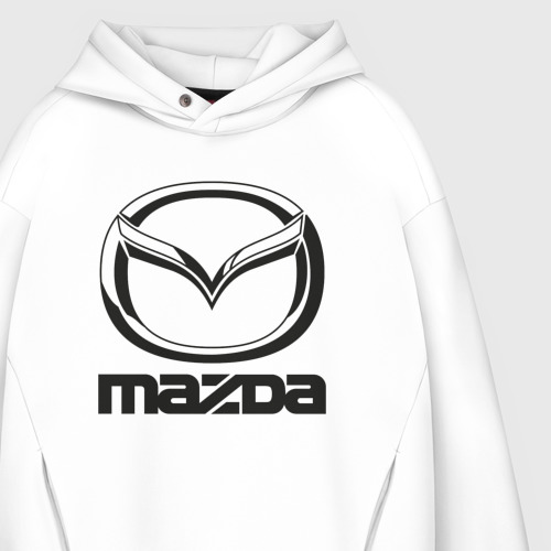 Мужское худи Oversize хлопок Mazda logo Мазда лого - фото 4