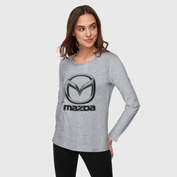 Женский лонгслив хлопок Mazda logo Мазда лого - фото 2
