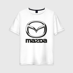 Mazda logo Мазда лого – Женская футболка хлопок Oversize с принтом купить со скидкой в -16%