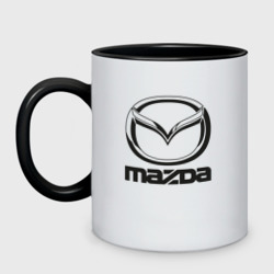 Кружка двухцветная Mazda logo Мазда лого