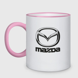 Кружка двухцветная Mazda logo Мазда лого