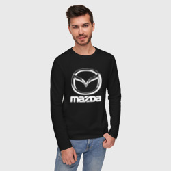 Мужской лонгслив хлопок Mazda logo Мазда лого - фото 2
