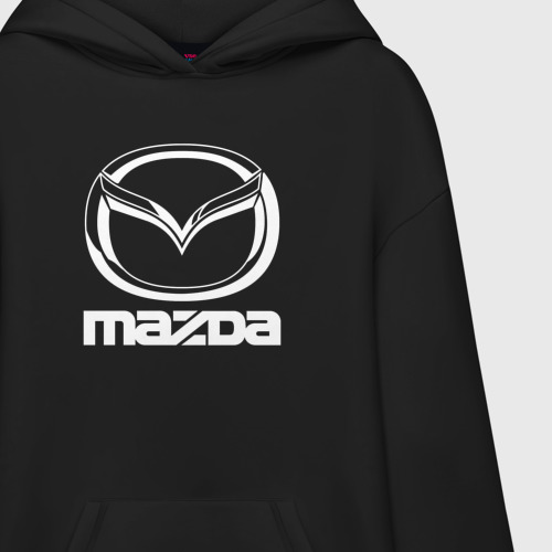 Худи SuperOversize хлопок Mazda logo Мазда лого, цвет черный - фото 3