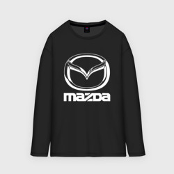 Мужской лонгслив oversize хлопок Mazda logo Мазда лого