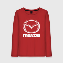 Женский лонгслив хлопок Mazda logo Мазда лого