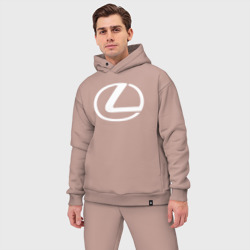 Мужской костюм oversize хлопок Lexus logo Лексус - фото 2