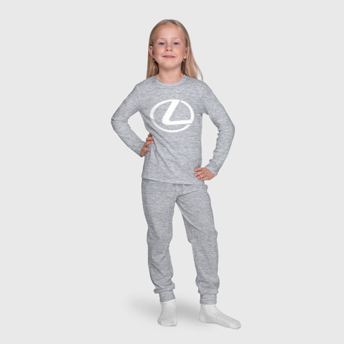 Детская пижама с лонгсливом хлопок с принтом Lexus logo Лексус, фото #4