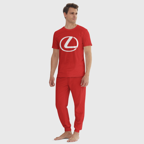 Мужская пижама хлопок с принтом LEXUS LOGO | ЛЕКСУС, вид сбоку #3