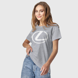 Светящаяся женская футболка Lexus logo Лексус - фото 2