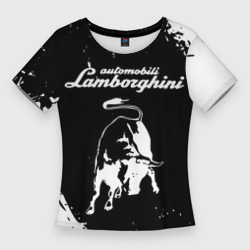Женская футболка 3D Slim Lamborghini Ламборгини