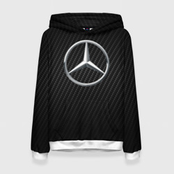Женская толстовка 3D Mercedes carbone Мерседес карбон