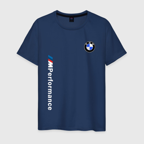 Мужская футболка хлопок BMW M PERFORMANCE 2020 | БМВ М ПЕРФОРМАНС, цвет темно-синий