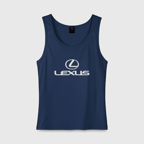 Женская майка хлопок Lexus Лексус, цвет темно-синий