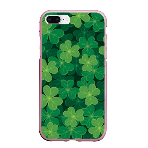 Чехол для iPhone 7Plus/8 Plus матовый Ирландский клевер, цвет розовый