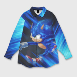 Мужская рубашка oversize 3D Sonic Соник