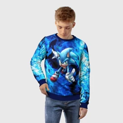 Детский свитшот 3D Blue Sonic - фото 2