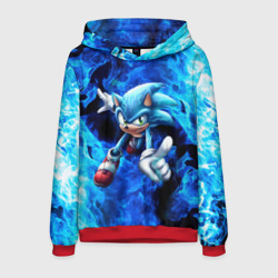 Мужская толстовка 3D Blue Sonic