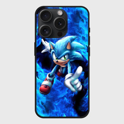 Чехол силиконовый для Apple iPhone 15 Pro матовый Blue Sonic