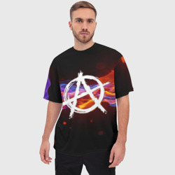 Мужская футболка oversize 3D Анархия anarchy - фото 2