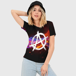 Женская футболка 3D Slim Анархия anarchy - фото 2