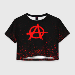 Женская футболка Crop-top 3D Анархия anarchy