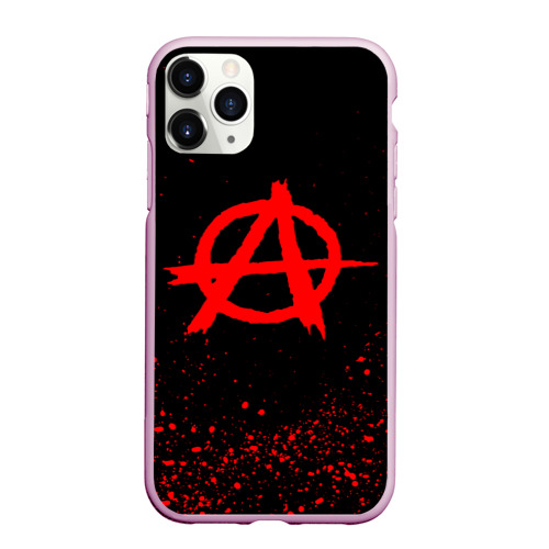 Чехол для iPhone 11 Pro матовый Анархия anarchy, цвет розовый