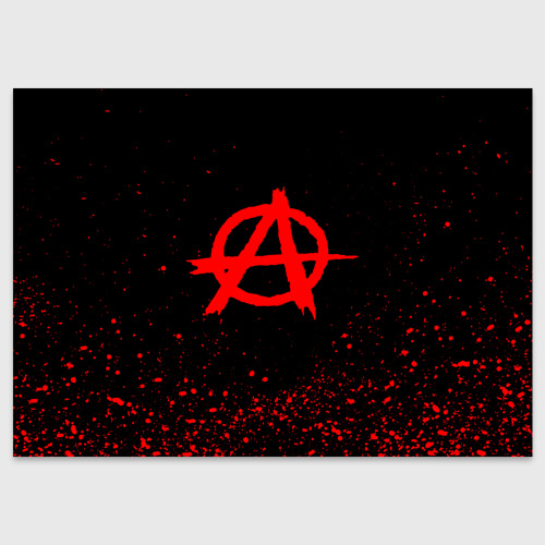 Поздравительная открытка Анархия anarchy, цвет белый